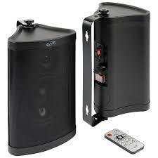 iLive - Patio+ Bluetooth Indoor/Outdoor Water-Resistant Speakers (Pair) - Black