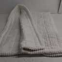 FUNNY FUZZY Pet Couch Covers for Sofa, Washable Dog Couch Cover Protector for Dogs, Flannel Couch Covers for Dogs Pet Friendly Pets Mat Bed Sofa Cover (White, 27.6"82.7")