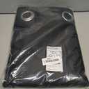 NICETOWN Pitch Black Solid Thermal Insulated Grommet Blackout Curtains/Drapes for Bedroom Window (2 Panels, 42 inches Wide by 63 inches Long, Black)