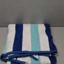 Beach Towel - Oversized, Plush 630 GSM Cotton - Marine Blue & Sea Glass Green, Size 58"*68"