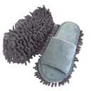 Dust Mop Slippers  Gray One Size 3 Pack