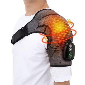 Cordless Shoulder Heating Pad with Massage, Heated Shoulder Wrap for Pain Relief, Heated Shoulder Brace Shoulder Massager for Frozen Shoulder Relief Rotator Cuff