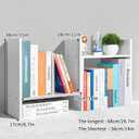 CITLOW Desktop Shelf Organizer - Adjustable Wood Desktop Bookshelf, Table Top Shelves, Desk Book Organizer for Office Supplies and Home Dcor (White)