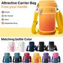 DYSANKY 32 oz Insulated Water Bottle | Upgraded Thickened Stainless Steel Water Jug for Gym and Hiking with Straw, Carrier Bag, Handle Strap | BPA-Free 32 oz