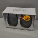 Gallery Tabletops Gallery 2 Piece Gray Snowflake Stemless Wine Glass Set 19 Oz