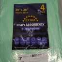 FYGRIP 4 Pack 36” x 36” Extra Heavy Absorbency Washable Underpads, Waterproof Quick Drying Nursing Incontinence Reusable Washable Bed Pee Pads for Dogs, Diaper Changing & Adults, Green