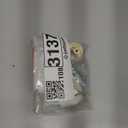 2 Pack Gold Knobs for Dresser Drawers, Brass Dresser Knobs Round Cabinet Knobs for Kitchen Cabinet Cupboard Door Decorative Furniture Hardware, 1-1/4" Diameter, White