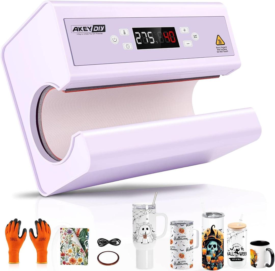 AKEYDIY 10-30 OZ Tumbler Heat Press Machine, Cup Mug Press Machine