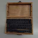 UCEC 70pcs Alphabet Stamps for Clay, Rubber Letter Stamps for Crafting, Wooden Letter Number and Symbol Stamp Set for Scrapbooking Supplies DIY Craft Card Making (Roman)