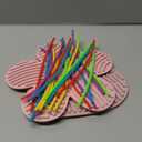 2 Pack Sensory Activity Board with 20 Random-Color Strings, Double-Sided Silicone Sensory Fidget Toy for Kids and Adults with Autism, ADHD, Silent, Stress Relief, Calming, Focus, Gift for Girls Boys