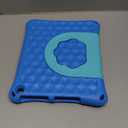 Fire HD 10 Tablet Case for Kids (2021/2023 Release, 11th/13th Generation), Oqddqo Amazon Kindle 10 Plus Case, Specially Strengthened Four-Corner Double-Layer Shock with Bracket(Blue)