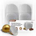 Reusable Pods Kit for Nespresso Vertuo, Refillable Coffee Pods with 100pcs Aluminum Covers Foil Seals Lids for VertuoLine Capsules, Compatible for VertuoPlus Espresso Machine (Pods not included)