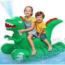 Inflatable Dinosaur Swimming Pool Float for Kids with Sprinkler for Yards, 2-in-1 Summer Water Toys 72" Large Pool Raft Outdoor Party Toys for Adults Kids