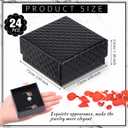 Sasylvia 24 Pcs Jewelry Gift Boxes, 3 x 3 x 1.4 Inches Small Gift Boxes Necklace Case Bulk for Jewelry Mother's Day(Black)