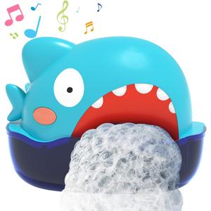 Lehoo Castle Bath Toys, Singing Bath Bubble Machine, Automatic Bubble Maker for Bathtub, Bathtub Toys for Toddlers, Toddler Toys (Light Blue)