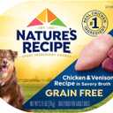 Natures Recipe Grain Free Wet Dog Food, Chicken & Venison Recipe, 2.75 Ounce Cup (Pack of 12), Best By 12/06/2026