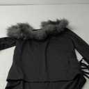 SweatyRocks Women's Asymmetrical Neck Fuzzy T Shirt Ruched Long Sleeve SLM Fit Party Tops (Small, Black)