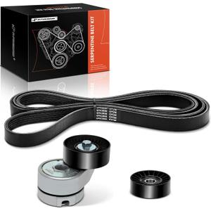 A-Premium Engine Serpentine Belt Drive Kit Compatible with Ford F-250/F-350/F-59 Commercial Stripped Chassis/F-Super Duty 1993-1994, E-350 Econoline/E-350 Econoline Club Wagon 1993-7.3L