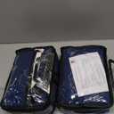 Tuanse 2 Pcs USB Heated Blanket 25"x35" Small Portable 5v 3 Setting Electric Blanket with Timer and Temperature Controller Winter Wearable Recharge Throw for Travel Home(Navy Blue)