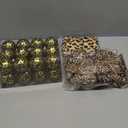 26 Pcs Leopard Printed Christmas Tree Decoration Cheetah Christmas Tree Topper Bow Plastic Ornament Balls and Skirt for Modern Fashion Western Party Decorations Holiday Xmas Decor