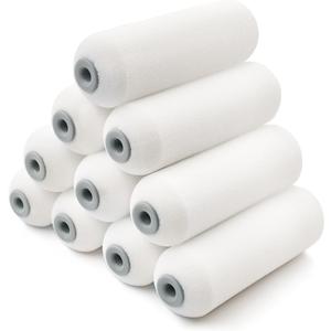 ROLLINGDOG Foam Paint Roller-4 Inch Foam Roller,Small Paint Roller Covers for Painting Walls or Furniture(Pack of 10)