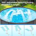 Pool Fountain for Above and In-Ground Pools, Dual Spray Waterfall Sprinkler Fountain, Above Ground Pool Accessories, Adjustable Waterfall Cooling and Relaxation(White)