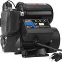 1.5HP Automatic Booster Pump, 1600 GPH Water Pump, 100ft Max Head, Mechanical Pressure Switch, Self-Priming Utility Pump for Shower, Irrigation, Basement, Garden, Pool (1.5HP/100FT)