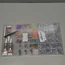 2 Boxes Rhinestones for Bedazzling Kits, Multicolor 3mm & Silver Clear 2/3/4/5/6mm Resin Flatback Gems for Diamond Art, Bedazzler Kit with 3Pcs 10ml B7000 Jewelry Glue for DIY Crafting Crafts Decor