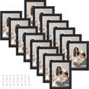 Edenseelake 5x7 Picture Frame Set of 15, Black Wood Photo Frame 5 by 7 for Wall or Tabletop Display