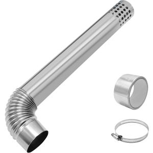 3" Stainless Steel Direct Vent Kit, Includes 3-Inch Outer Diameter Elbow and Vent Pipe, Water Heater Vent Pipe Kit for Gas Tankless Water Heater