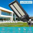loyoele Ultra-Bright Solar Street Light with Motion Sensor, 11000W Commercial Outdoor Solar Security Light, IP67 Waterproof, Dusk-to-Dawn LED Flood Light for Yard, Parking Lot, Driveway, Barn, Garden