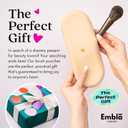 2 x Embla Makeup Brush Holder Travel Cosmetic Case Pouch, Soft Silicone Cosmetic Bag Make Up Brushes Holder with Secure Snap Closure, Travel Makeup Brush Case, Fuchsia