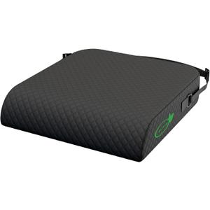 Extra Large Wheelchair Seat Cushion - for Sciatica and Lower Back Pain Relief, Anti-Slip, Removable Strap, Coccyx Pain Relief, 19 X 17 X 3 (Black)