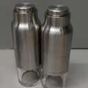 LARS NYSØM Salt and Pepper Grinder Set, Stainless Steel Manual Salt and Pepper Mills, Adjustable Ceramic Grinder, Design Spice Shakers (Stainless Steel)