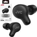JVC Marshmallow True Wireless Bluetooth 5.3 Earbuds  28H Battery, Memory Foam Earpieces for All-Day Comfort, IPX4 Water Resistant, Mic, Compact Case, for iPhone & Android (Black)