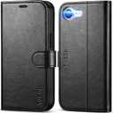 TUCCH Case for iPhone 17e, Wallet case for 16e, Stand [RFID Blocking] 4 Card Slots Protective TPU Inner Shell, PU Leather Magnetic Shockproof Flip Cover Compatible with iPhone 17e/16e, Textured Black