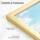 12x16 Picture Frame, Display 12x16 Photo Frames - High Definition Plexiglass - Vertical and Horizontal Display - Wall Hanging or Table Top Frame - Gold, 5 Pack