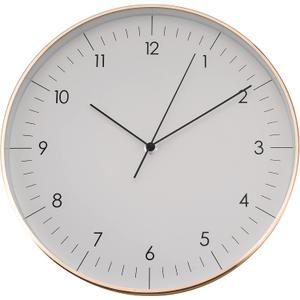 LUUK LIFESTYLE Silent Quartz wall Clock, Nordic and Minimalist Design, Interior Decoration for Living Room, Kitchen, Bedroom, White and Gold