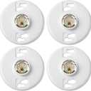 4 Pcs E26 Medium Base Ceiling Lamp Holder Keyless Light Sockets White Bulb Socket Incandescent Fluorescent CFL Lamp Holder 660w 250v (Phenolic Resin)