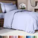 Duvet Cover Twin/Twin XL Size - Extra Soft Twin/Twin XL Size Duvet Cover - Breathable, Easy Care and Fade Free with Zipper Closures & Ties - 68" x 90" Inches - (Lavender) Comforter Not Included