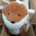 labebe - Baby Rocking Horse, Brownish Red Fox Rocking Horse with Seat Belt, Plush Animal Rocker for Kids, Stuffed Rocker Toy for Children 6M-3 Years Old Girl&Boy