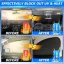 Karltys 3PCS Windshield Sun Shade for 2018-2024 Chevy Equinox, Thickened Reflective Front and Side Window Sunshade Custom Fit Equinox, Foldable Sun Visor Cover Protector Blocks Heat UV Rays