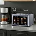 Mecity 4 Slice Toaster Wide Slot, Auto Lift Keep Warm Smart Toaster with Touch Screen, Dual Control Panel, Defrost, Auto Shut Off Digital Toasters for Bagel Muffin Waffle Gluten Free Breads1700W 120V