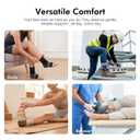 6 Pairs Plantar Fasciitis Socks for Men & Women, Ankle Brace Compression Socks with Arch Support for Achilles Tendonitis, Heel Pain, Swelling & Arthritis Relief, Black, Medium