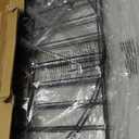 Decorative Metal Garden Fence with Gate Lock 5 Panels, 24in (H) x 10ft (L) No Dig Dog Fence Outdoor for Yard, Temporary Rustproof Metal Wire Rabbit Dog Garden Border Fencing for Patio