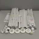 Gonnrly No Drill Curtain Rods for Room Divider, Adjustable Tension Rod 35100" W x 43120" H, for Partition Room Dividers,White