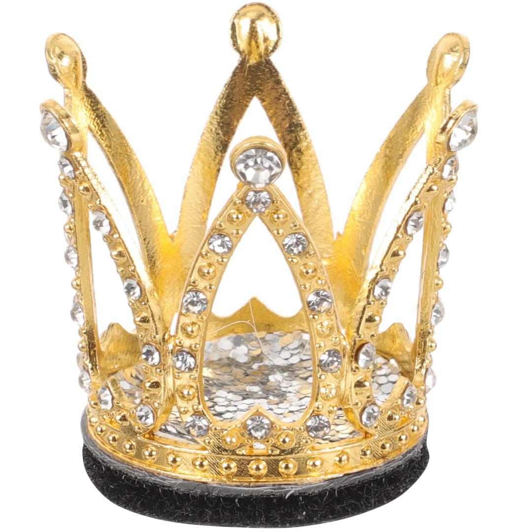 LUOZZY Rhinestone Crown for Helmet Golden Crown for Motorcycle Bicycle Ski Helmet Decoration for Women Girl