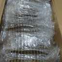 Clear Charger Plates Bulk 100, Round Plate Chargers with Gold Rim | 13" Plate Charger for Dinner Plates, Beaded Charger Plates Bulk Wedding, Plastic Table Chargers for Party, Banquet, Christmas