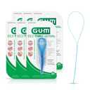 GUM EEZ-Thru Floss Threaders for Braces, Bridges & Implants, Easy Dental Floss Threading, 25 Count (Pack of 6)