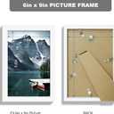 Hongkee 6x9 Picture Frame - Made of Real Glass and White Wooden Frame, 6 by 9 Photo for Wall or Tabletop Display, 3 Pack